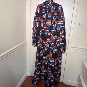 Pepsi Black Fleece Throw with Red and Blue Logos by Snuggie One Size